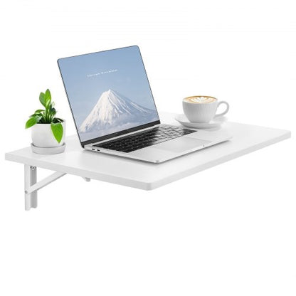 Wall Mounted Floating Folding Table Laptop Desk Home Office 60x40 cm