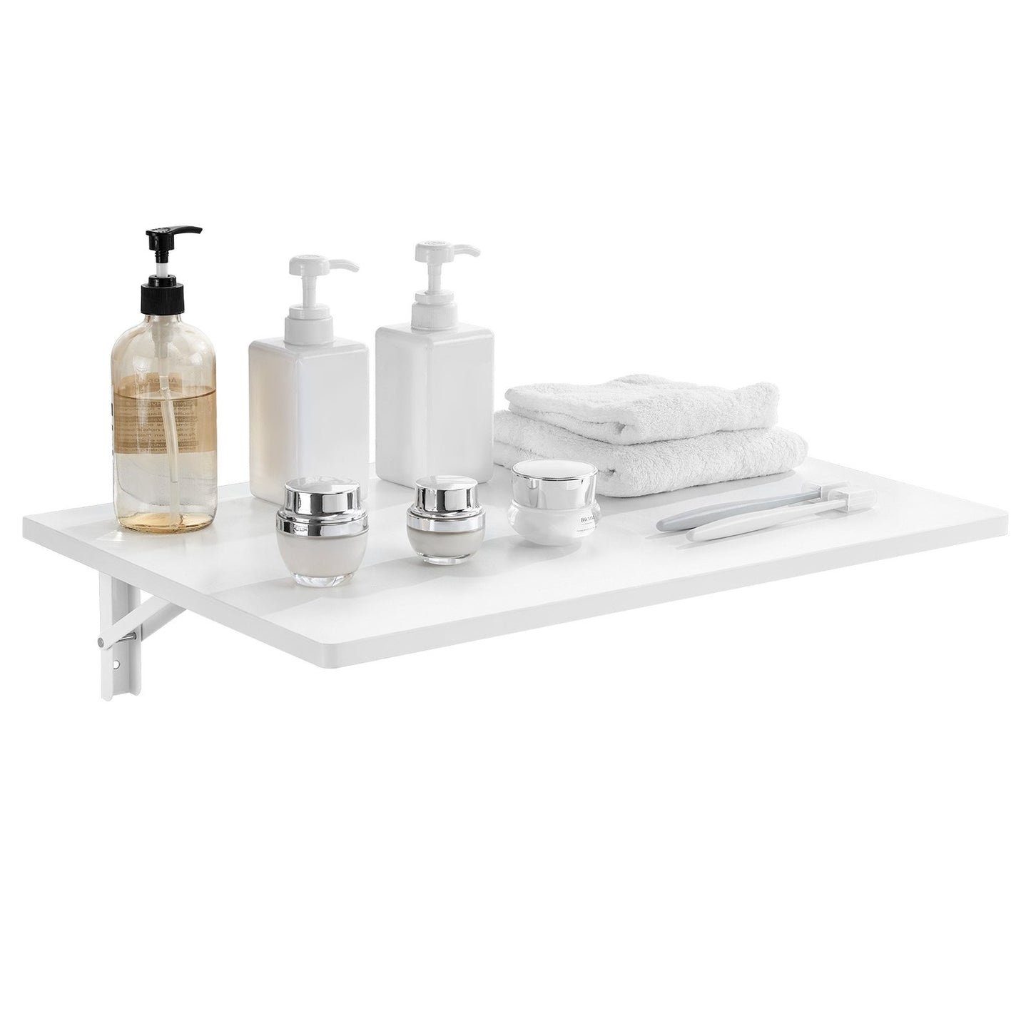 Wall Mounted Floating Folding Table Laptop Desk Home Office 60x40 cm