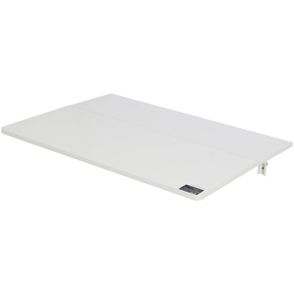 Wandklapptisch, 80 x 50 cm, schwebender Schreibtisch mit Eisenhalterung, klappbarer Schreibtisch für kleine Räume, Homeoffice, Esszimmer, Waschküche, Küche, Bar, Weiß
