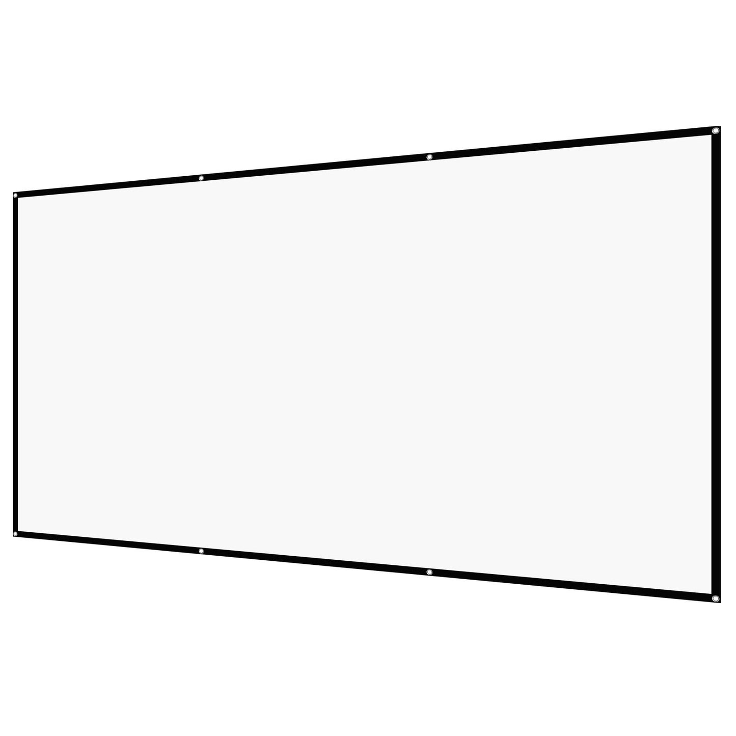 Projector Screen, 3048 mm 16:9 4K 1080 HD Projection Screen, Wall Mounted Projection Dispaly Projector with 8 Hooks and Double-Sided Tapes, Portable Moive Canvas for Family Home Office Theater