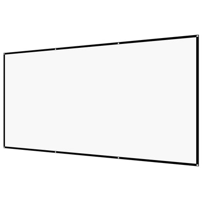 Projector Screen, 3048 mm 16:9 4K 1080 HD Projection Screen, Wall Mounted Projection Dispaly Projector with 8 Hooks and Double-Sided Tapes, Portable Moive Canvas for Family Home Office Theater