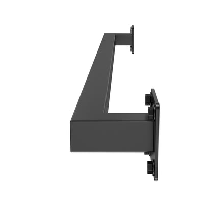 Wall Mounted Stair Handrail, 1215mm Black Iron Staircase Handrail Indoor, 113kg Load Capacity, Industrial Railing Hand Rail for Steps, Square Tube for Loft Porch Deck, 2 Sections