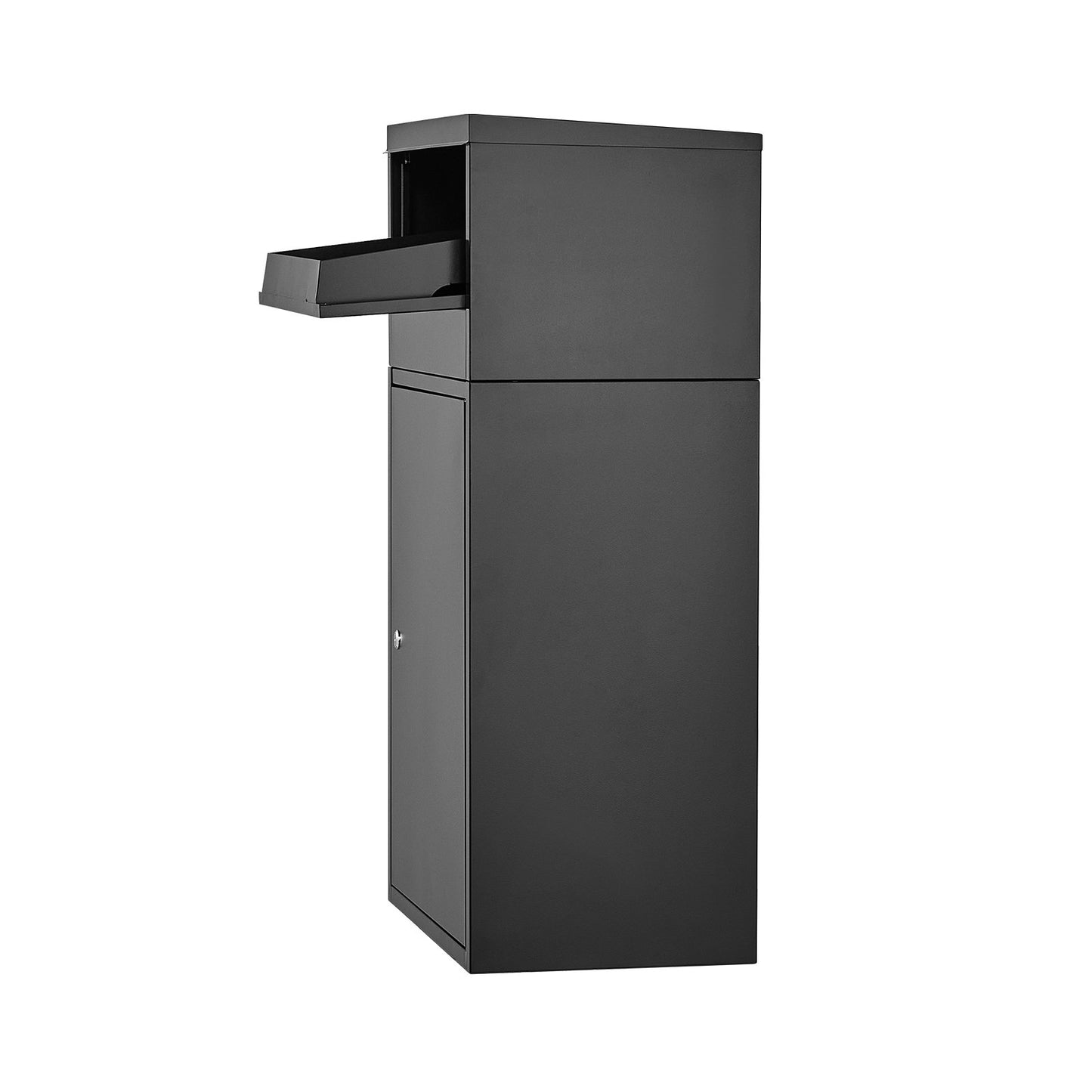 Package Delivery Boxes for Outside, 35.8 in Mailbox for Parcel with Lock, Galvanized Steel Package Drop Box with Anti-Theft Design, Weather-Resistant Package Mailbox for Home and Office, Black