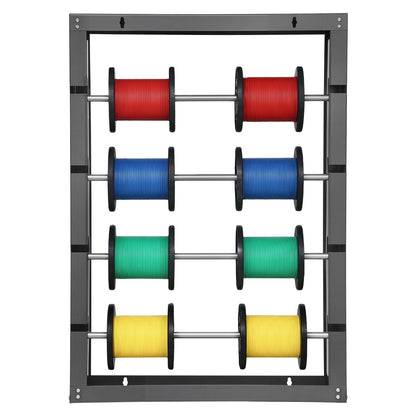 Drahtspulenhalter, 4 verstellbare Stangen, Wandmontage, aus kaltgewalztem Stahl, für mehrere Spulen, Kabelaufbewahrung, Tragkraft 68 kg / 150 lbs, für Elektroindustrie und Einzelhandel