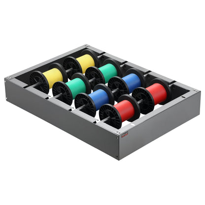 Drahtspulenhalter, 4 verstellbare Stangen, Wandmontage, aus kaltgewalztem Stahl, für mehrere Spulen, Kabelaufbewahrung, Tragkraft 68 kg / 150 lbs, für Elektroindustrie und Einzelhandel