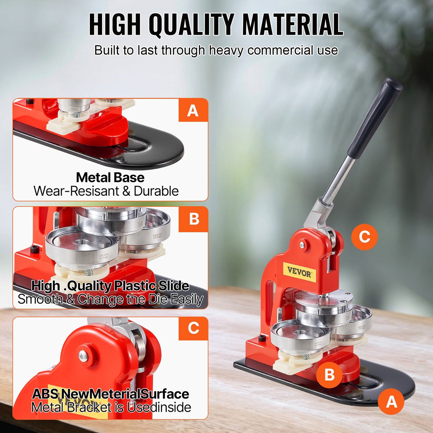 Button Maker Machine, 75 mm (3 inch) Badge Punch Press Kit, Children DIY Gifts Pin Maker, Button Making Supplies with 500pcs Button Parts & Circle Cutter & Magic Book