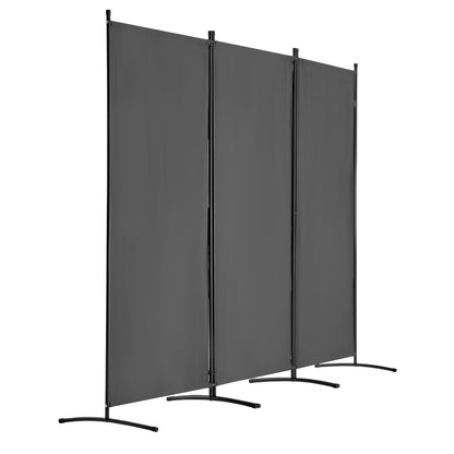 Room Divider, 3 Panels Room Divider, Folding Privacy Screen and Portable Partition Divider for Room Separation, Freestanding Room Partitions for Office, Bedroom, Study, Grey
