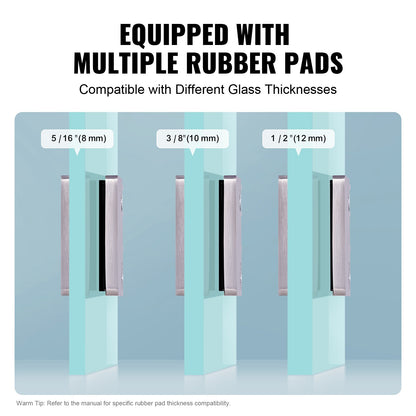 Glasklemme, 4 Stück quadratische Glasgeländerhalterung für 0,31"-0,47" gehärtetes Glas, Glasmontageklemme aus Edelstahl 304, Glasregalhalterung für Balkon, Garten, Pool, Treppe, Silber