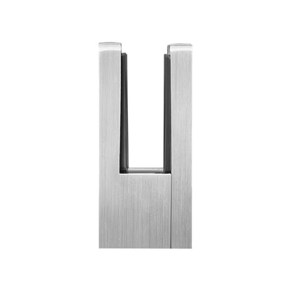 Glasklemme, 4 Stück quadratische Glasgeländerhalterung für 0,31"-0,47" gehärtetes Glas, Glasmontageklemme aus Edelstahl 304, Glasregalhalterung für Balkon, Garten, Pool, Treppe, Silber