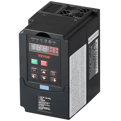 VFD 2HP, 1.5KW, 7.5A, 1 or 3 Phase 220V Input to 3 Phase 220V Output Variable Frequency Drive, 40-60Hz Input, 0-400Hz Output VFD for Spindle Motor CNC Speed Control