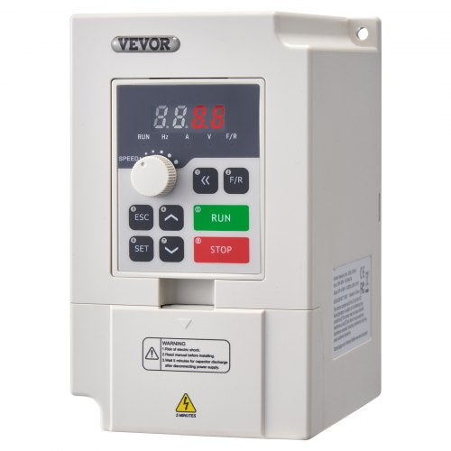 VFD 3HP, 2.2KW, 5A, 3 Phase AC 380V Input to 3 Phase AC 0 - 380V Output Variable Frequency Drive, 50/60Hz Input, 0-2000Hz Output VFD for Spindle Motor Speed Control