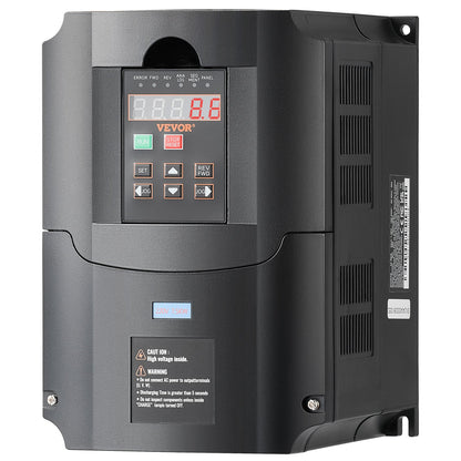 VFD 10HP, 7.5KW, 35A, 1 or 3 Phase 220V Input to 3 Phase 220V Output Variable Frequency Drive, 40-60Hz Input, 0-400Hz Output VFD for Spindle Motor CNC Speed Control