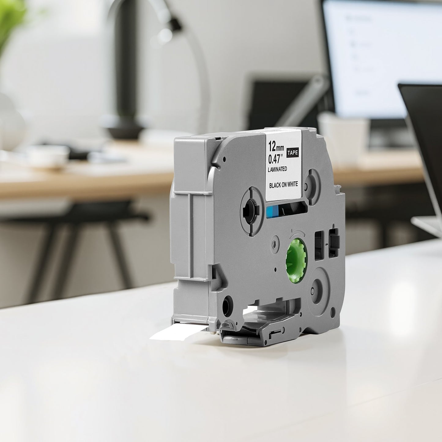 Label Maker Tape, 4 Pack, 0.47 in / 12 mm Black on White Label Maker Refills Compatible for Various Types of Brother P-Touch Labelers, Durable & Long-lasting, Replacement for Letra Tag TZe-231