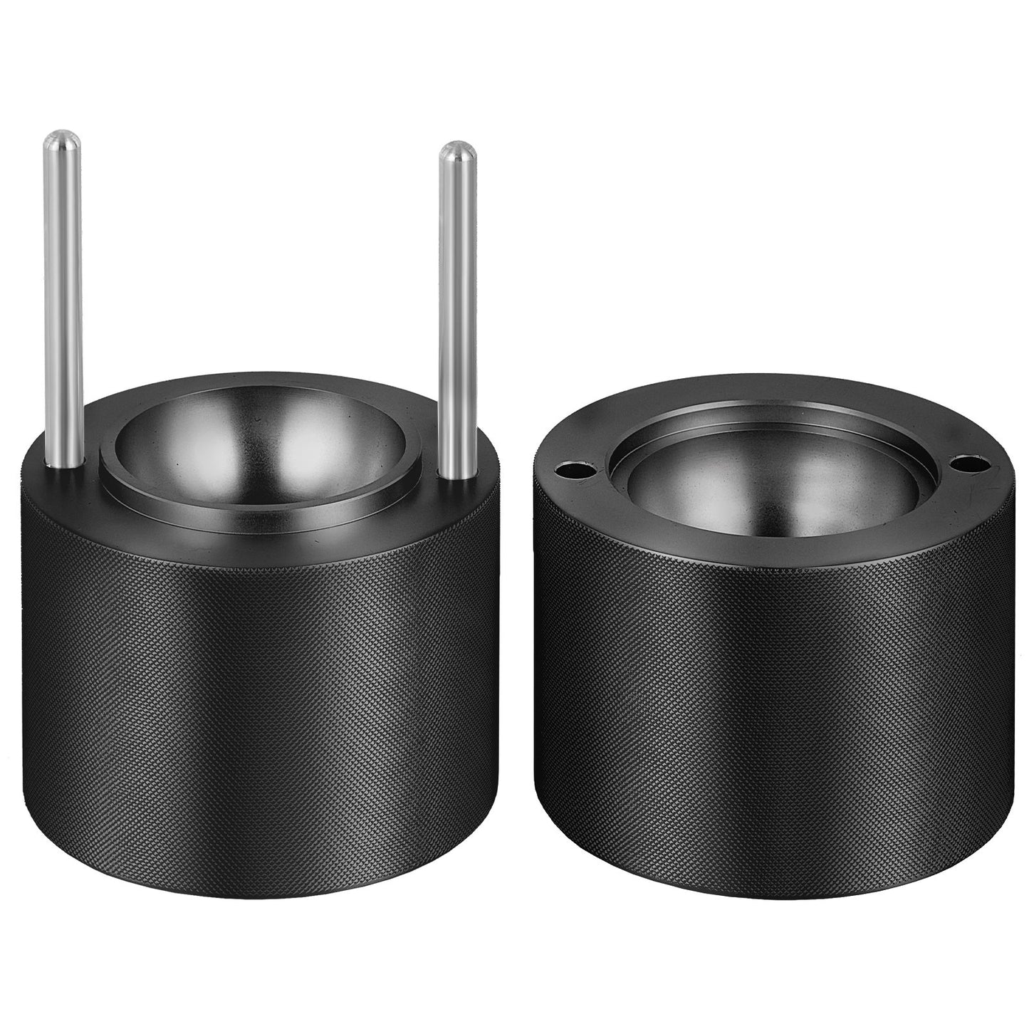 Ice Ball Press, 2.4" Ice Ball Maker, Aircraft Al Alloy Ice Ball Press Kit for 60mm Ice Sphere, Ice Press with Tong and Drip Tray, for Whiskey, Cocktail, Bourbon, Scot on Party & Holiday, Black