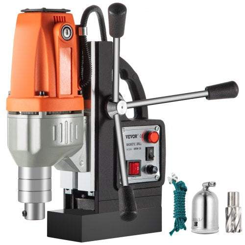 Magnetic Drill 220V-240V Magnetic Drilling Machine 980W, Metal Drill Press High Power 680 rpm, Multi-Function Metal Drill Press 35MM Core Drilling Machine for Drilling And Tapping