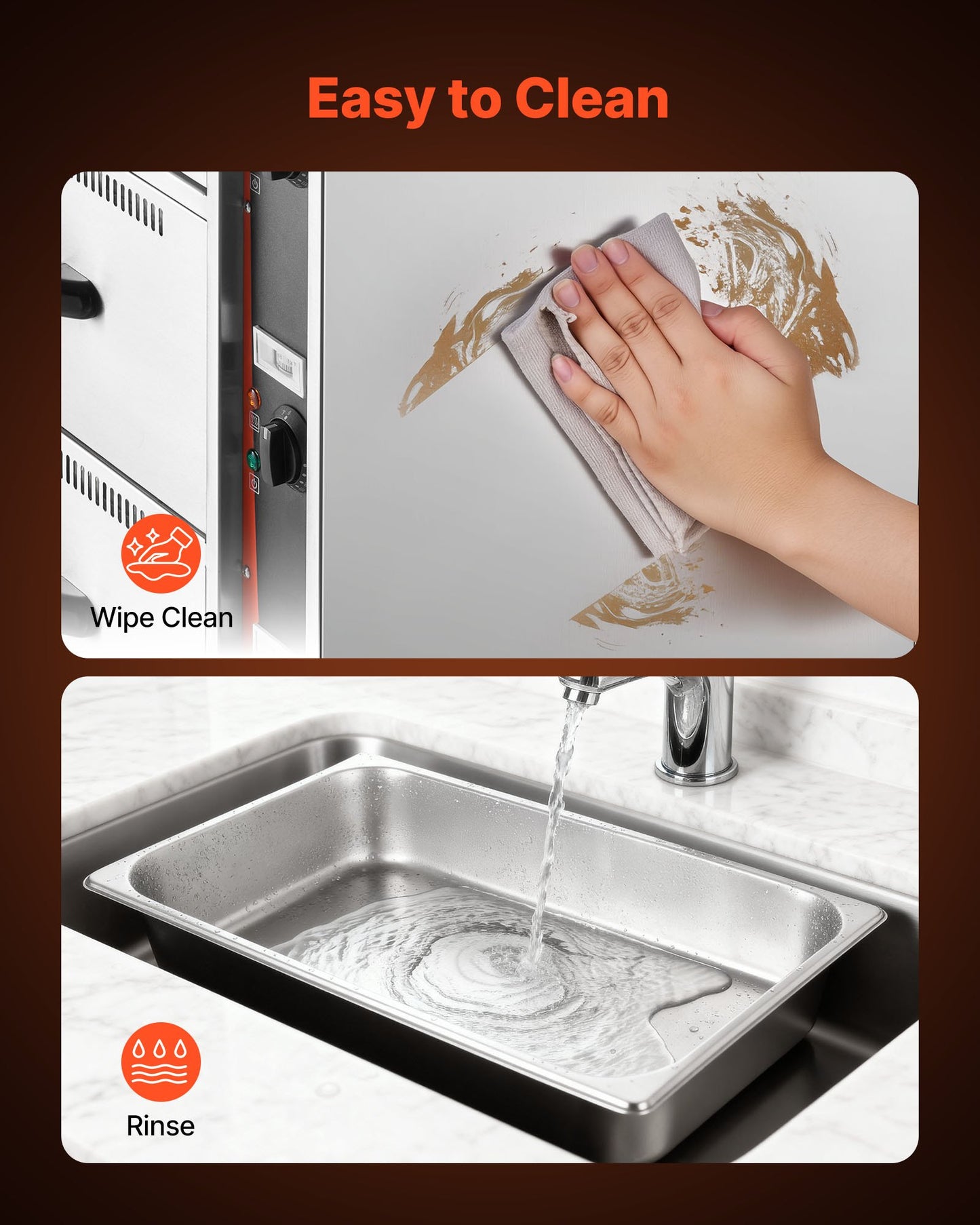 Commercial Electric Drawer Warmer, Three-Drawer Stainless Steel Food Warmer, Freestanding Standard Warming Drawer Cabinet, 30-85℃ Wide Temperature Range, for Restaurant, Hotel Buffet & Bakery