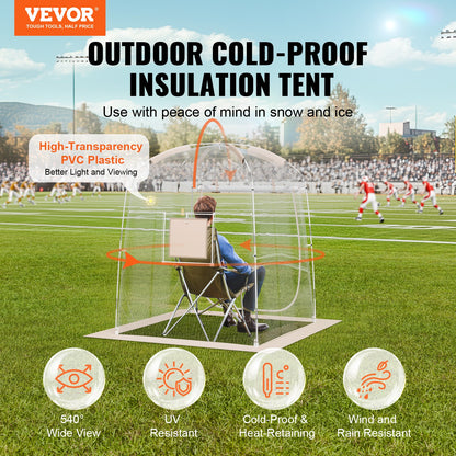 Sports Tent, 1 Person, Instant Tent Shelter Weatherproof Pod, Outdoor Bubble Clear View Tent, Climate Canopy Shelter for Soccer, Football, Softball & Other Sporting Events, Parades, and Fishing