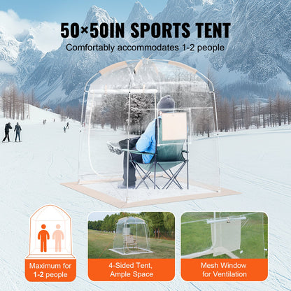 Sports Tent, 1 Person, Instant Tent Shelter Weatherproof Pod, Outdoor Bubble Clear View Tent, Climate Canopy Shelter for Soccer, Football, Softball & Other Sporting Events, Parades, and Fishing