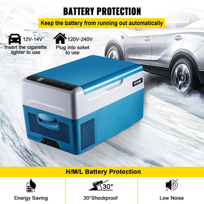 Car Refrigerator 22L Compressor Portable Small Refrigerator Car Refrigerator Freezer Vehicle Car Truck RV Boat Mini Electric Cooler for Driving Travel Fishing Outdoor and Home Use