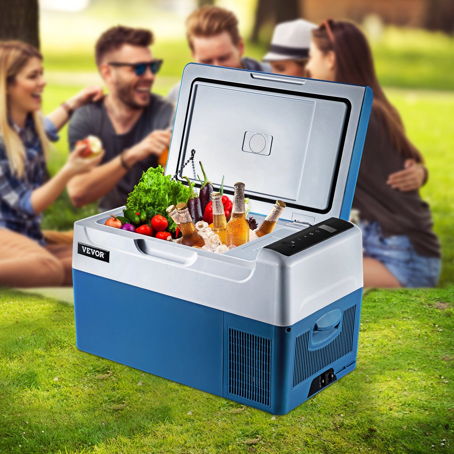 Car Refrigerator 22L Compressor Portable Small Refrigerator Car Refrigerator Freezer Vehicle Car Truck RV Boat Mini Electric Cooler for Driving Travel Fishing Outdoor and Home Use