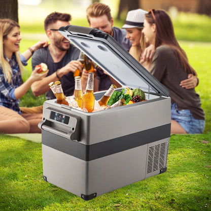 Portable Small Car Freezer 45L Mini Car Freezer Refrigerator 45W Car Fridge Cooler 12V Fridge Freezer AC/DC Portable Freezer Portable Vehicle Car Fridge For Home and Outdoor Use