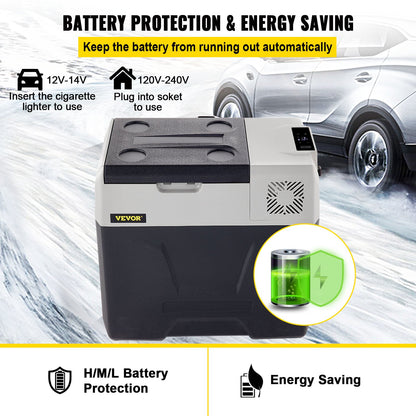 Car Refrigerator 50L Compressor Portable Small Refrigerator Car Refrigerator Freezer Vehicle Car Truck RV Boat Mini Electric Cooler for Driving Travel Fishing Outdoor and Home Use