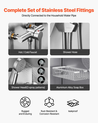 Stainless Steel Dog Washing Station, 127 cm Pet Grooming Tub w/ Ramp, PE Water Filter Board, Faucet & Showerhead & Soap Holder Dog Bathtub for Large & Medium & Small Pets (Right Door)