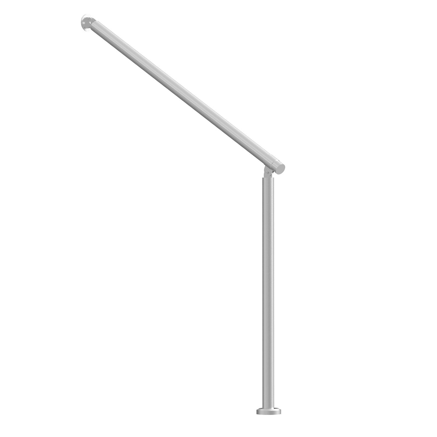 Handrails for Outdoor Steps, 39.4in / 100cm Deck Railing Kit Wall Floor Mounted, Railings for Outside Steps with Installation Kit, Hand Rails for Seniors,Porch Railing & Deck Rail Kit, Silver