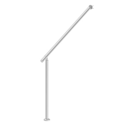 Handrails for Outdoor Steps, 47.3in / 120cm Deck Railing Kit Wall Floor Mounted, Railings for Outside Steps with Installation Kit, Hand Rails for Seniors,Porch Railing & Deck Rail Kit, Silver