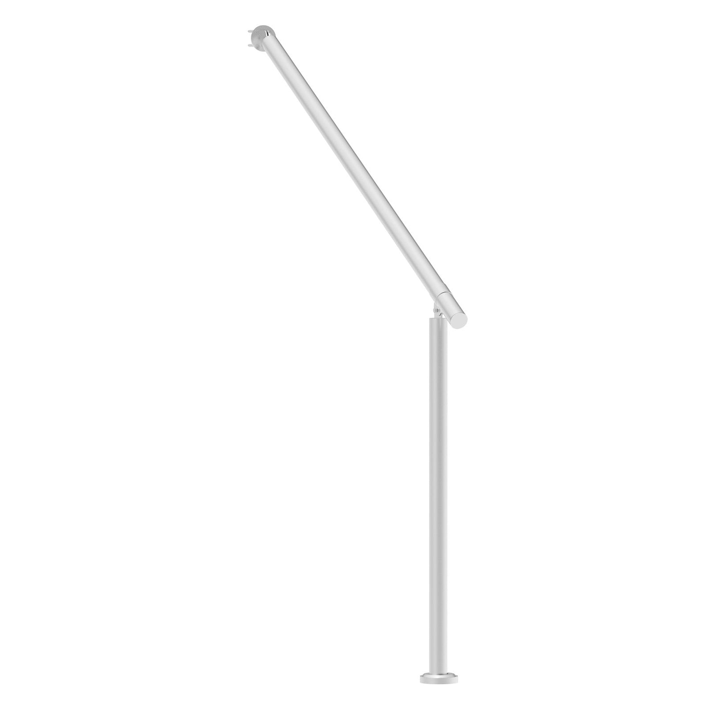 Handrails for Outdoor Steps, 47.3in / 120cm Deck Railing Kit Wall Floor Mounted, Railings for Outside Steps with Installation Kit, Hand Rails for Seniors,Porch Railing & Deck Rail Kit, Silver