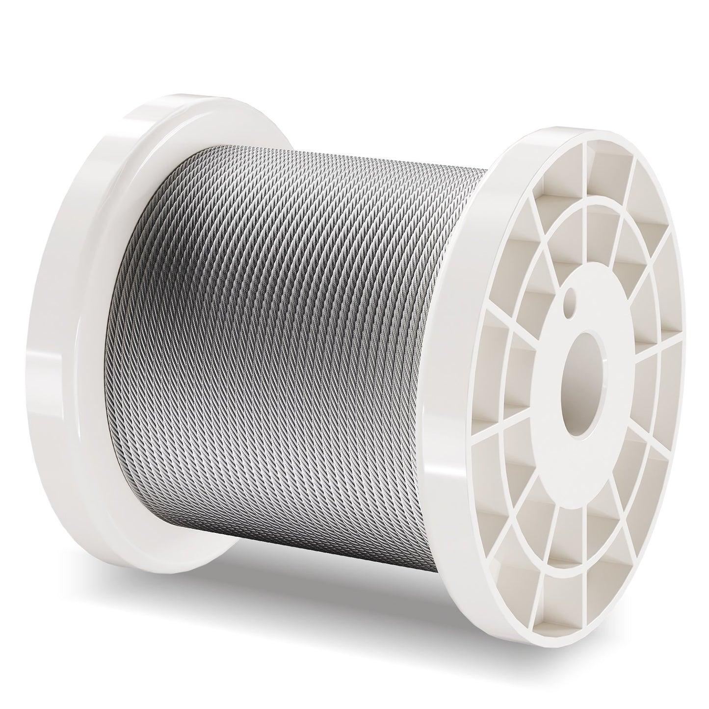 Drahtseil-Set, 1/16" 330 ft Edelstahlseil 304 mit 80 Hülsen und 20 Kauschen, 450 lbs Bruchfestigkeit, 7x7 Litzen, Marine- und Flugzeugqualität für Handläufe, Treppen, Terrassen, Zäune und Außenbereiche