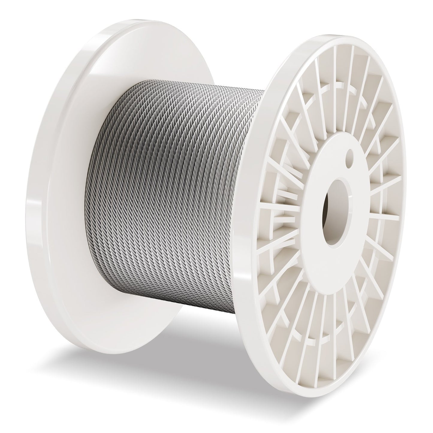 Drahtseil-Set, 1/8" 100 Fuß Edelstahlseil 304 mit 124 Zubehörteilen, Bruchfestigkeit 1600 lbs, 7x7 Litzenkonstruktion, Marine- und Flugzeugqualität für Handläufe, Treppen, Terrassen, Zäune und Außenbereiche