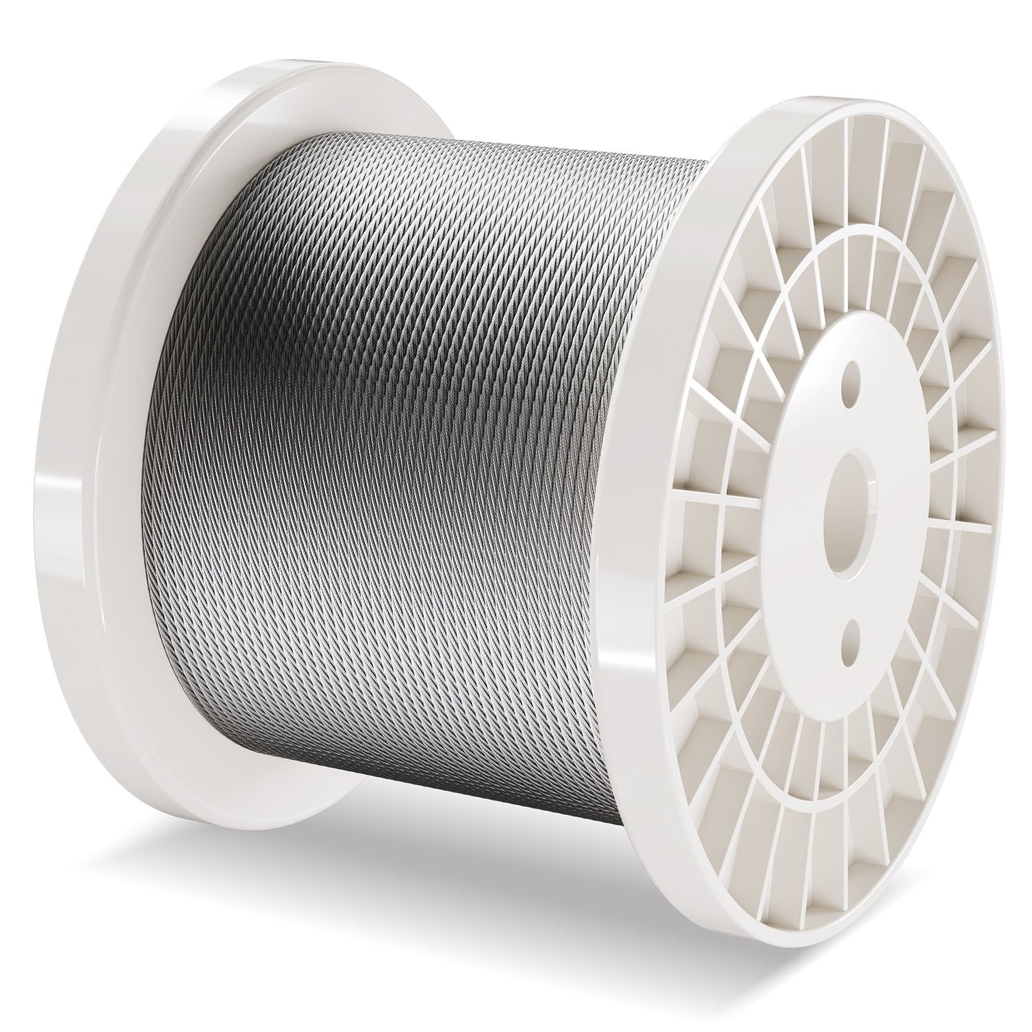 Drahtseil-Set, 1/8" 600 ft 316 Edelstahlseil mit Schneidgerät und Handschuhen, 1600 lbs Bruchfestigkeit, 7x7 Litzenkonstruktion, Marine- und Flugzeugqualität für Handläufe, Treppen, Terrassen, Zäune und Außenbereiche