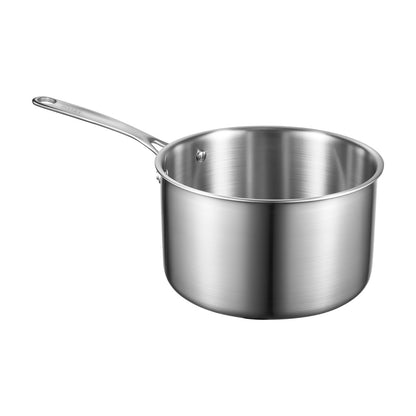 4-Liter-Stielkasserolle, Edelstahl-Stielkasserolle mit Glasdeckel, vielseitiger, antihaftbeschichteter Edelstahl-Kochtopf mit ergonomischem Griff, geeignet für Backofen, Spülmaschine und Induktionsherd