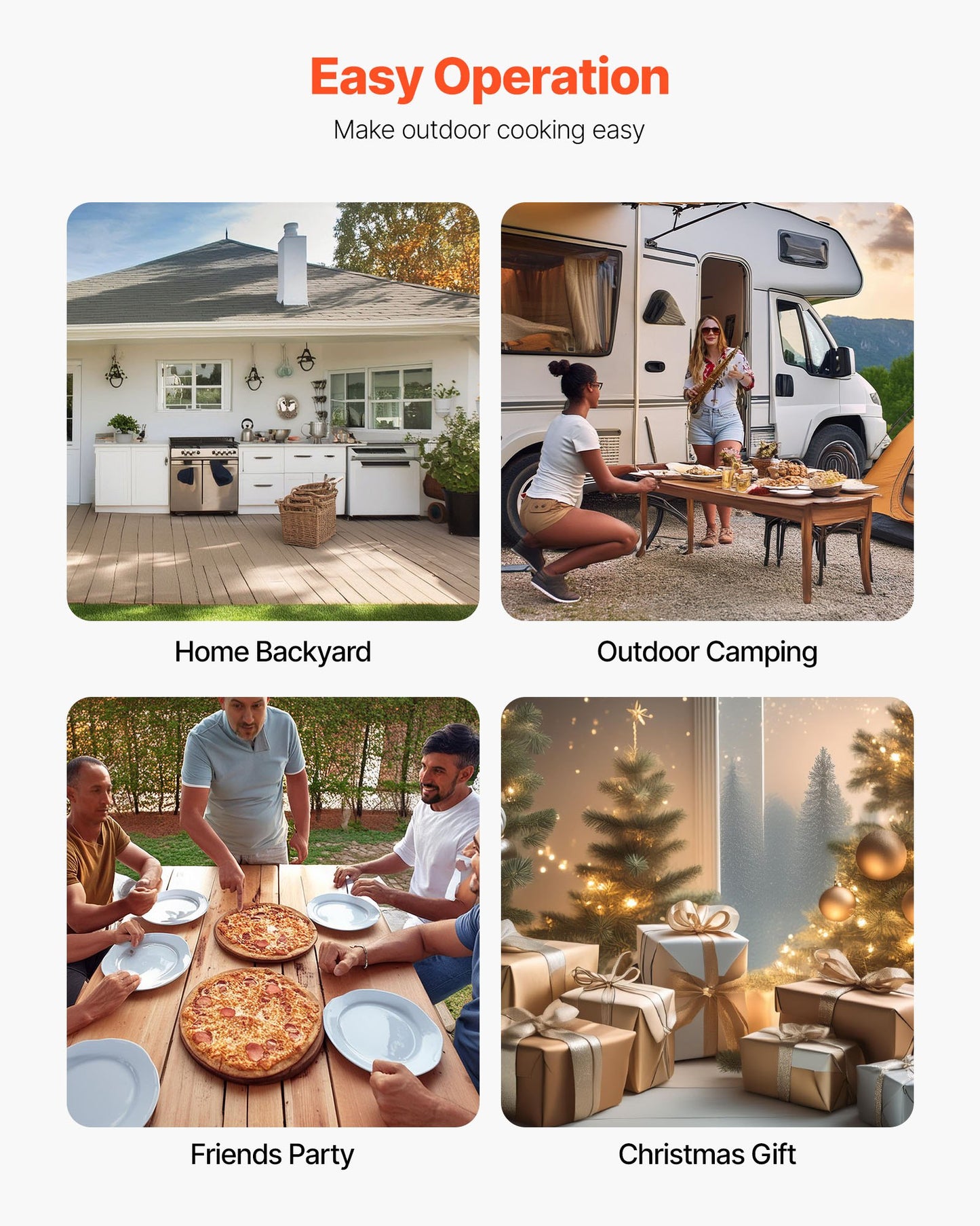 Pizza Oven Outdoor, 12" Pellet Pizza Oven, Portable Pizza-Stove with Built-in Thermometer, Wood Fired Stainless Steel Pizza-Maker, for Backyard, Camping, Pizza-Stone, Shovel, Carry Bag, Silver