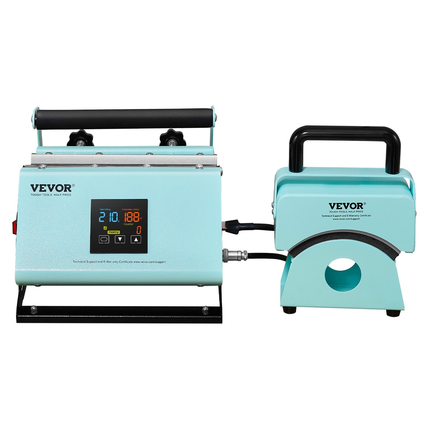 2 in 1 Tumbler and Hat Heat Press Machine, Mini Hat Heat Press for Caps and Hats, Tumbler Heat Press for 11-30oz Sublimation Tumblers and Mugs, Temperature and Time Control, Green