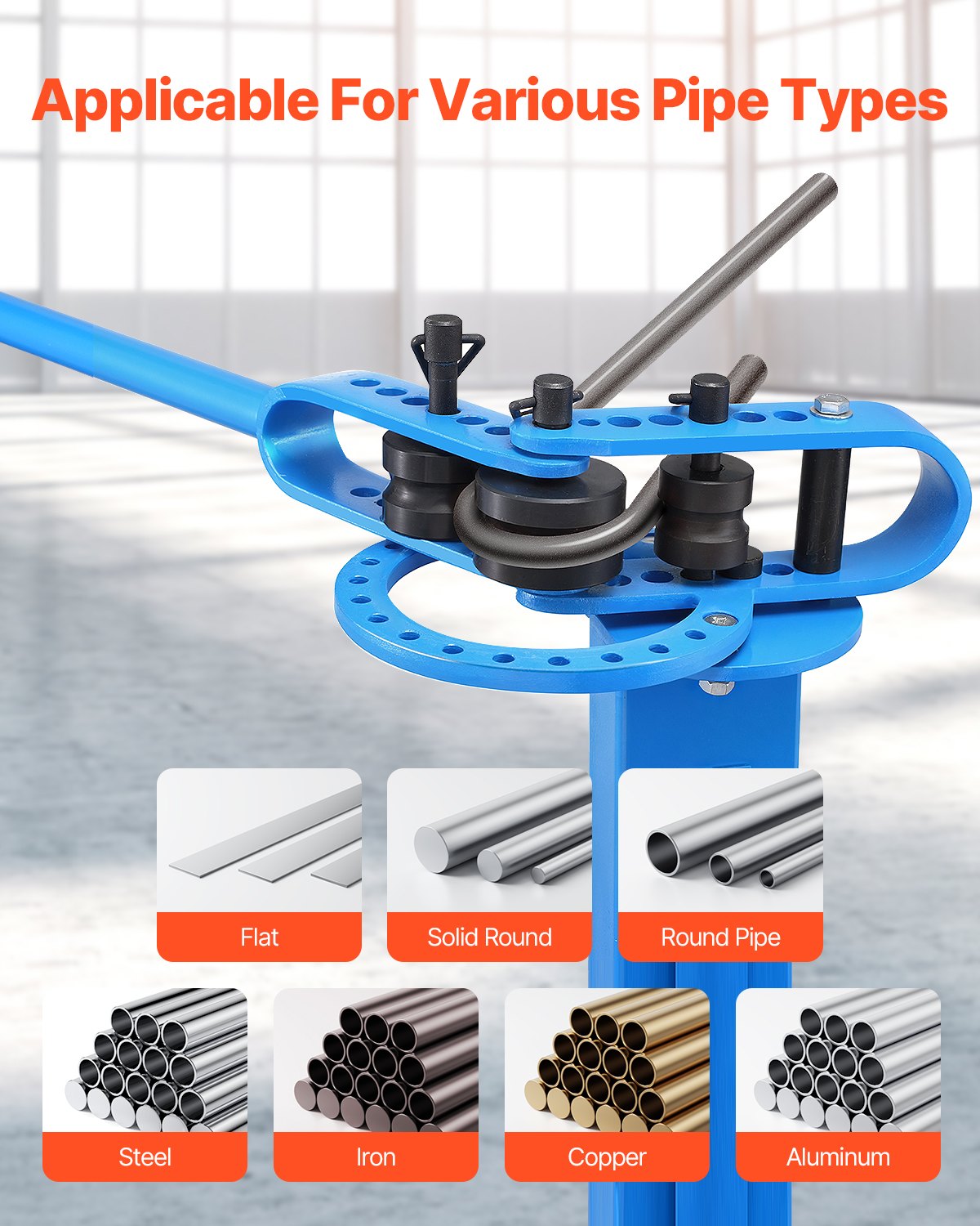 Manual Bending Machine, Pipe Tube Bender with 14 Bending Dies, 200° Heavy-Duty Bending Tool for Copper Aluminum Iron Pipes, Ideal for HVAC Air Conditioning Refrigerator Auto Repair
