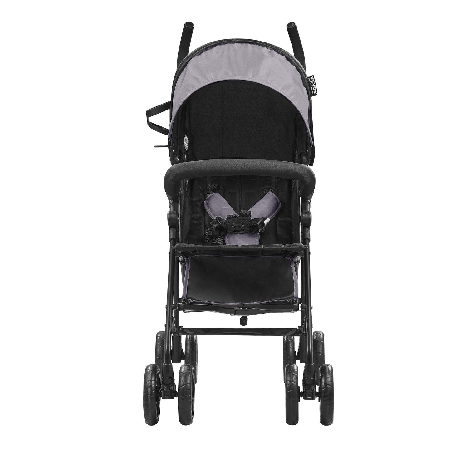 Lightweight Stroller, Compact Easy Fold MultiPosition Recline Canopy Backrest, Carbon Steel Frame, Large Storage Basket,Cup Holder, Umbrella Toddler Baby Stroller for Travel, Light Gray/Black