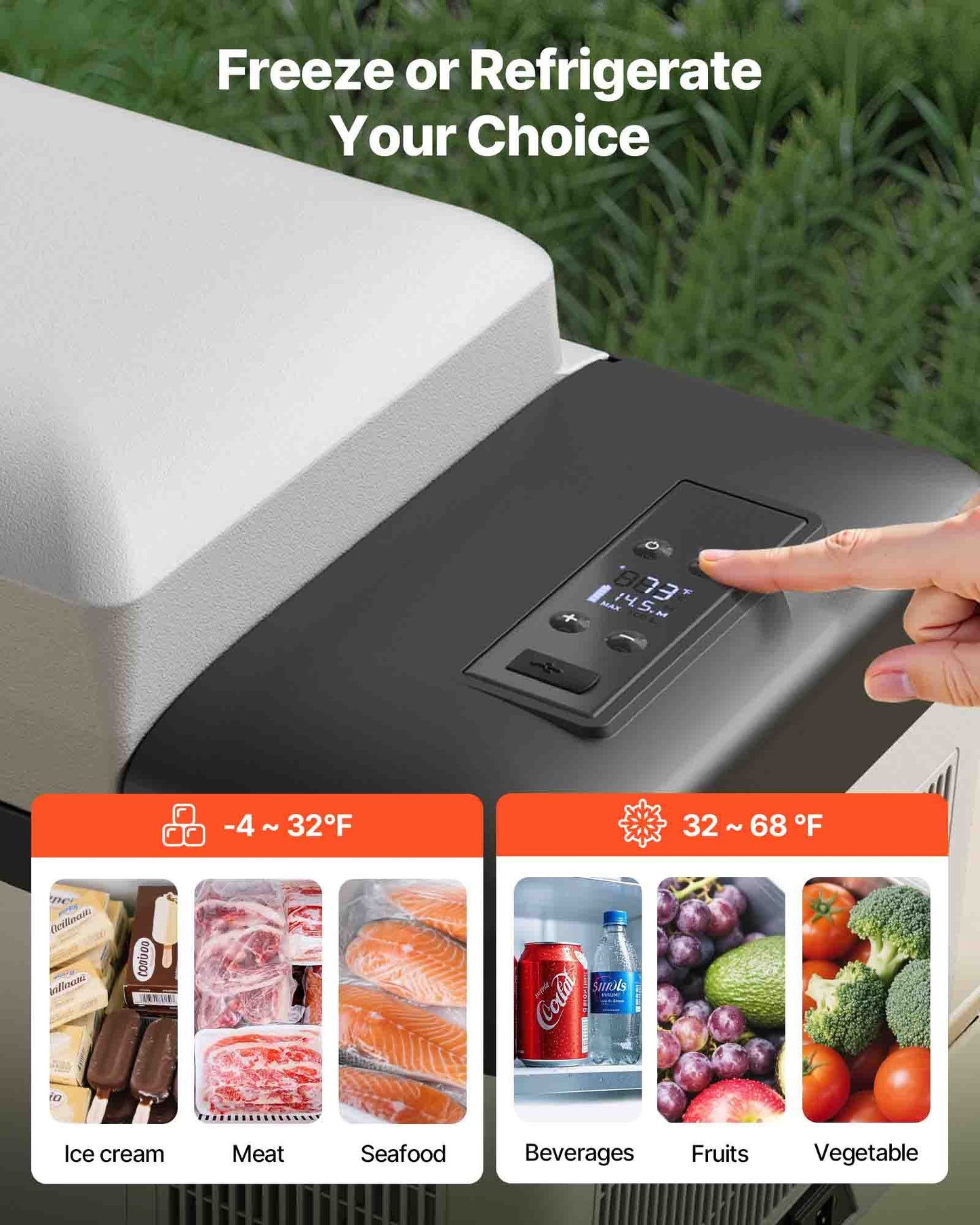 Car Refrigerator 20L Compressor Portable Small Refrigerator Car Refrigerator Freezer Vehicle Car Truck RV Boat Mini Electric Cooler for Driving Travel Fishing Outdoor and Home Use