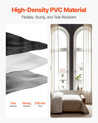 Peel and Stick Wallpaper, 40cm x 10m Contact Paper Black Cracked Texture Waterpoof Self Adhesive, Easy to Clean & Peel Wall Decorative Vinyl Roll for Bedroom Kitchen Office Bathroom