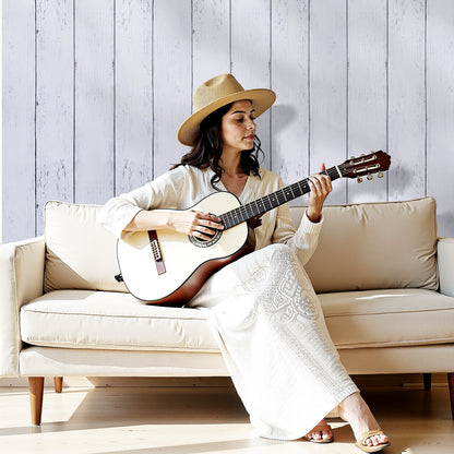 Peel and Stick Wallpaper, 45cm x 12m Contact Paper White Wood Textured Waterpoof Self Adhesive, Easy to Clean & Peel Wall Decorative Vinyl Roll for Bedroom Kitchen Office Bathroom Desk