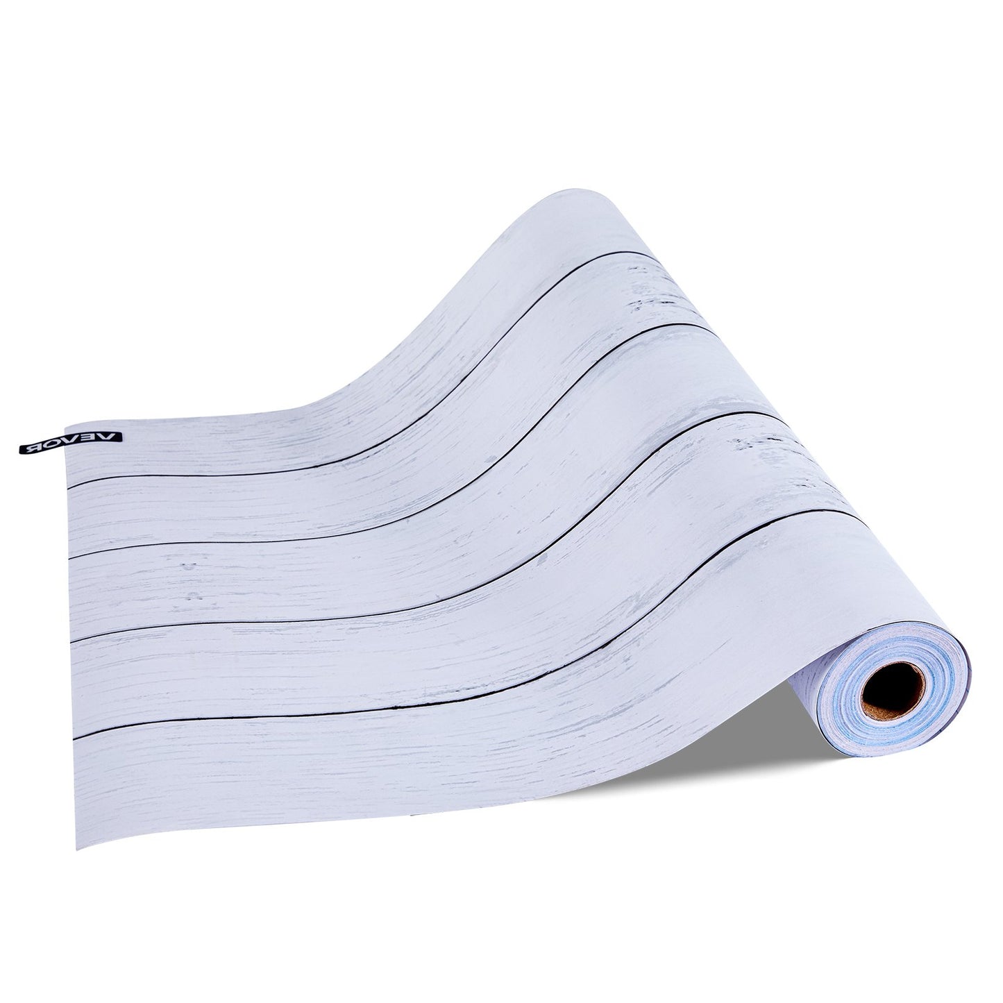 Peel and Stick Wallpaper, 45cm x 12m Contact Paper White Wood Textured Waterpoof Self Adhesive, Easy to Clean & Peel Wall Decorative Vinyl Roll for Bedroom Kitchen Office Bathroom Desk