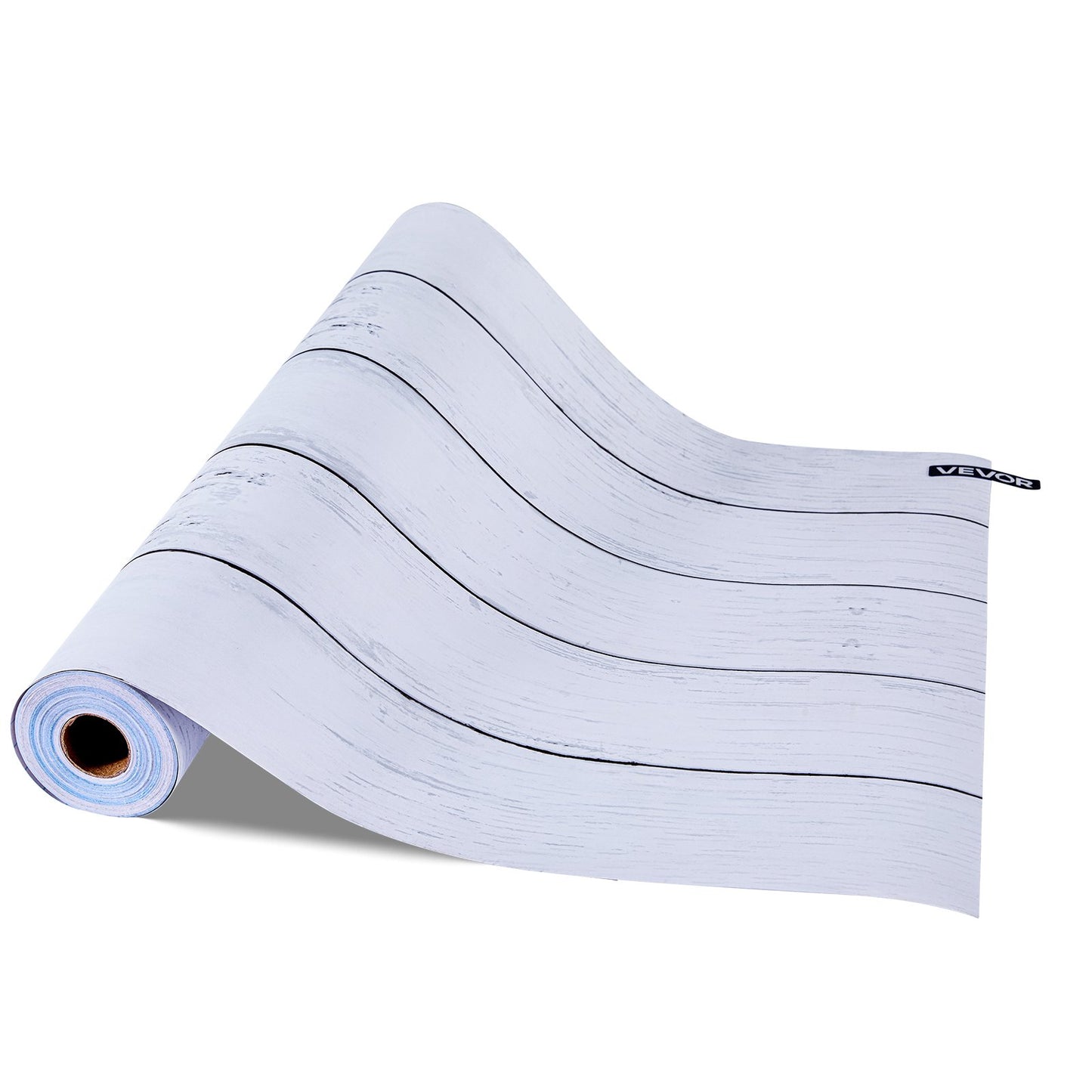 Peel and Stick Wallpaper, 45cm x 12m Contact Paper White Wood Textured Waterpoof Self Adhesive, Easy to Clean & Peel Wall Decorative Vinyl Roll for Bedroom Kitchen Office Bathroom Desk