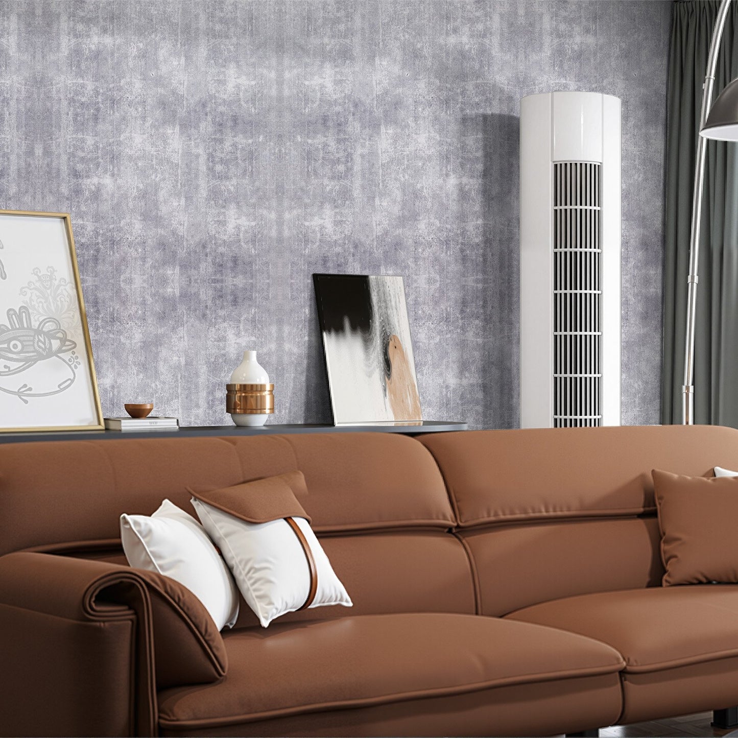 Peel and Stick Wallpaper, 40cm x 15m Contact Paper Waterpoof Self Adhesive, Easy to Clean Wall Decorative Vinyl Roll for Bedroom Kitchen Office Bathroom,Dark Gray Industrial Style