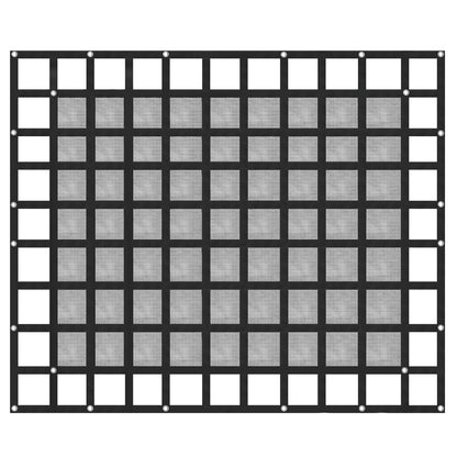 Ladungsnetz mit Maschengewebe, 2,44 m x 2,04 m großes Ladungsnetz für Pickup-Ladeflächen, robustes Ladungsnetz mit Klemmschnallen, S-Haken und Kreuzgurt, Ladungsnetz für Ladeflächen von Pickups, Anhängern, SUVs und Jeeps (2,44 m x 2,03 m)