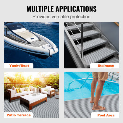 Boat Flooring, EVA Foam Boat Decking 240 x 116.1 cm, Non-Slip Self-Adhesive Flooring, 2.78 m² Marine Carpet for Boats, Yacht, Pontoon, Kayak Decking