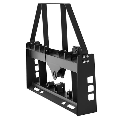 Skid Steer Pallet Fork Frame, 1814 kg Rated Capacity, 115 cm Pallet Fork Frame Attachments with 50.8 mm Hitch Receiver & Spear Sleeves, Fit for Quick Attach Tractor Loaders, Frame Only