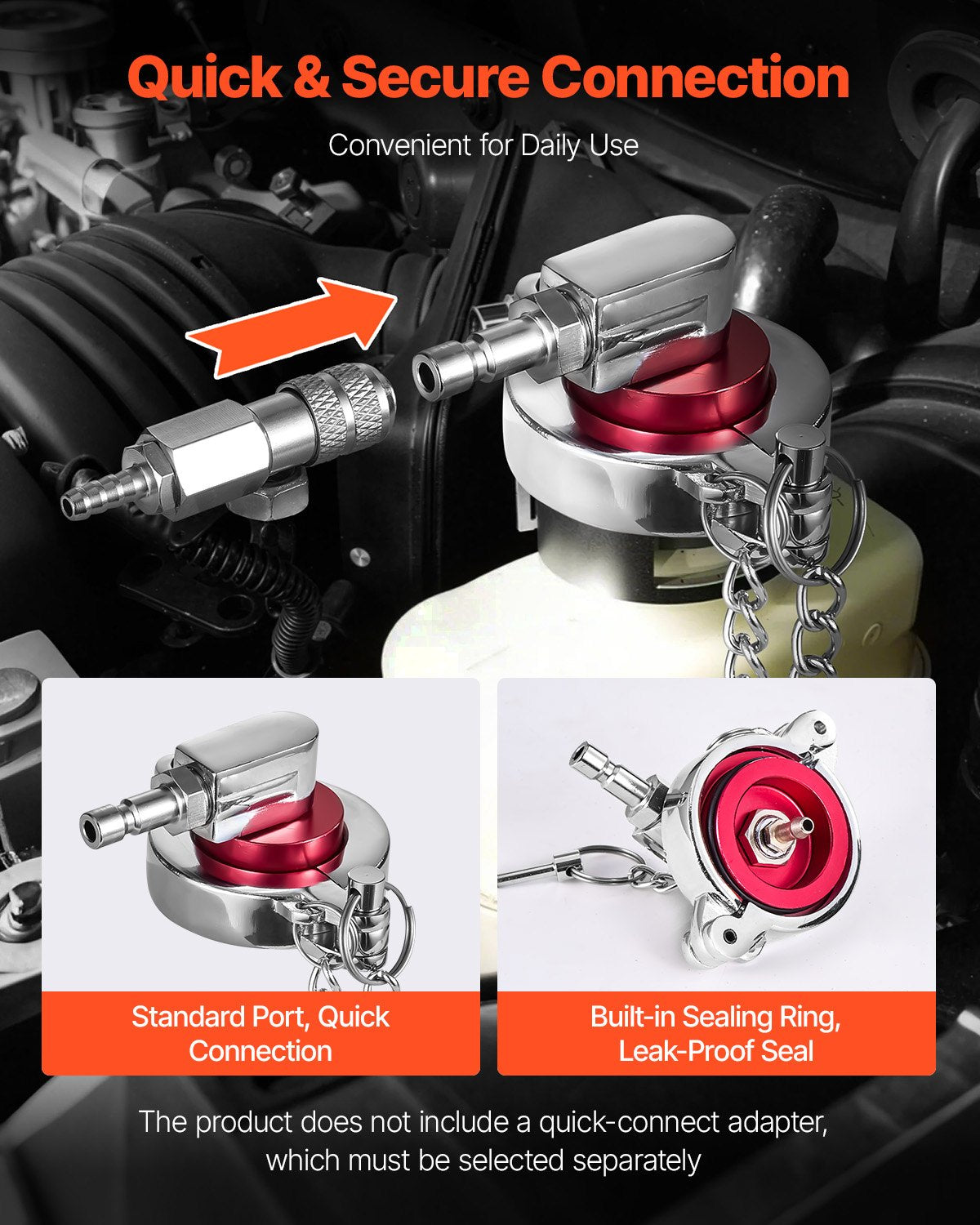 Brake Master Bleeder Kit, 12 Pcs, Professional Brake Bleeder Adapter Set with Complete Kit & Handle, Durable Brake Bleeder Adapter for Brake Fluid Filling Fit for Most New & Old Vehicles