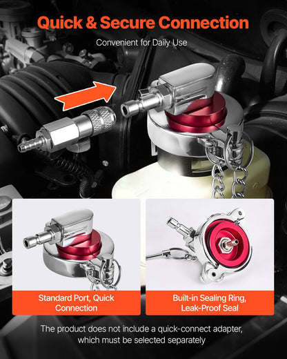 Brake Master Bleeder Kit, 12 Pcs, Professional Brake Bleeder Adapter Set with Complete Kit & Handle, Durable Brake Bleeder Adapter for Brake Fluid Filling Fit for Most New & Old Vehicles