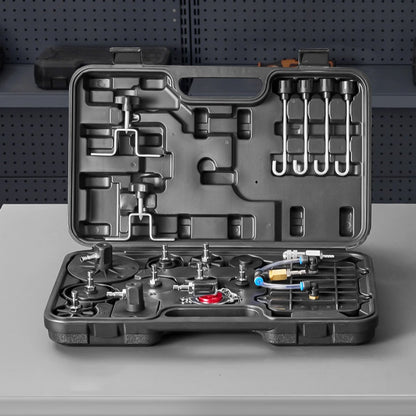 Brake Master Bleeder Kit, 12 Pcs, Professional Brake Bleeder Adapter Set with Complete Kit & Handle, Durable Brake Bleeder Adapter for Brake Fluid Filling Fit for Most New & Old Vehicles